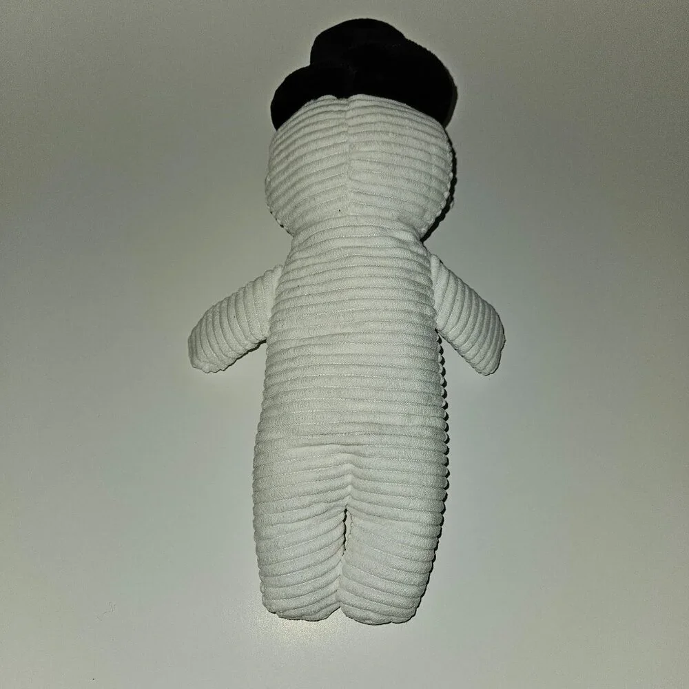 Christmas Holiday Plush Snowman Pet Dog Toy Squeaky White Ribbed Rite Aid w/TAG